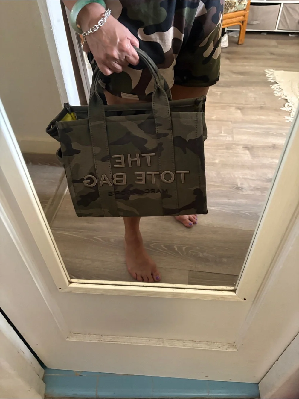 Marc Jacobs Camouflage Canvas Tote Bag in Green and Brown 12x8 tote Never used